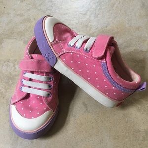 See Kai Run Pink Polka dot Sneakers